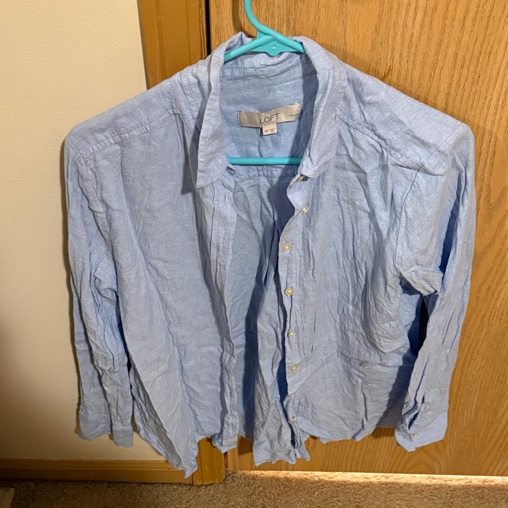 LOFT Women’s Sky Blue Shirt Jacket